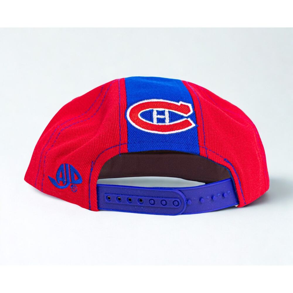 Montreal Canadiens AJD Snapback Hat 90s NHL Double Line Arc NWOT Vintage - Picture 6 of 13